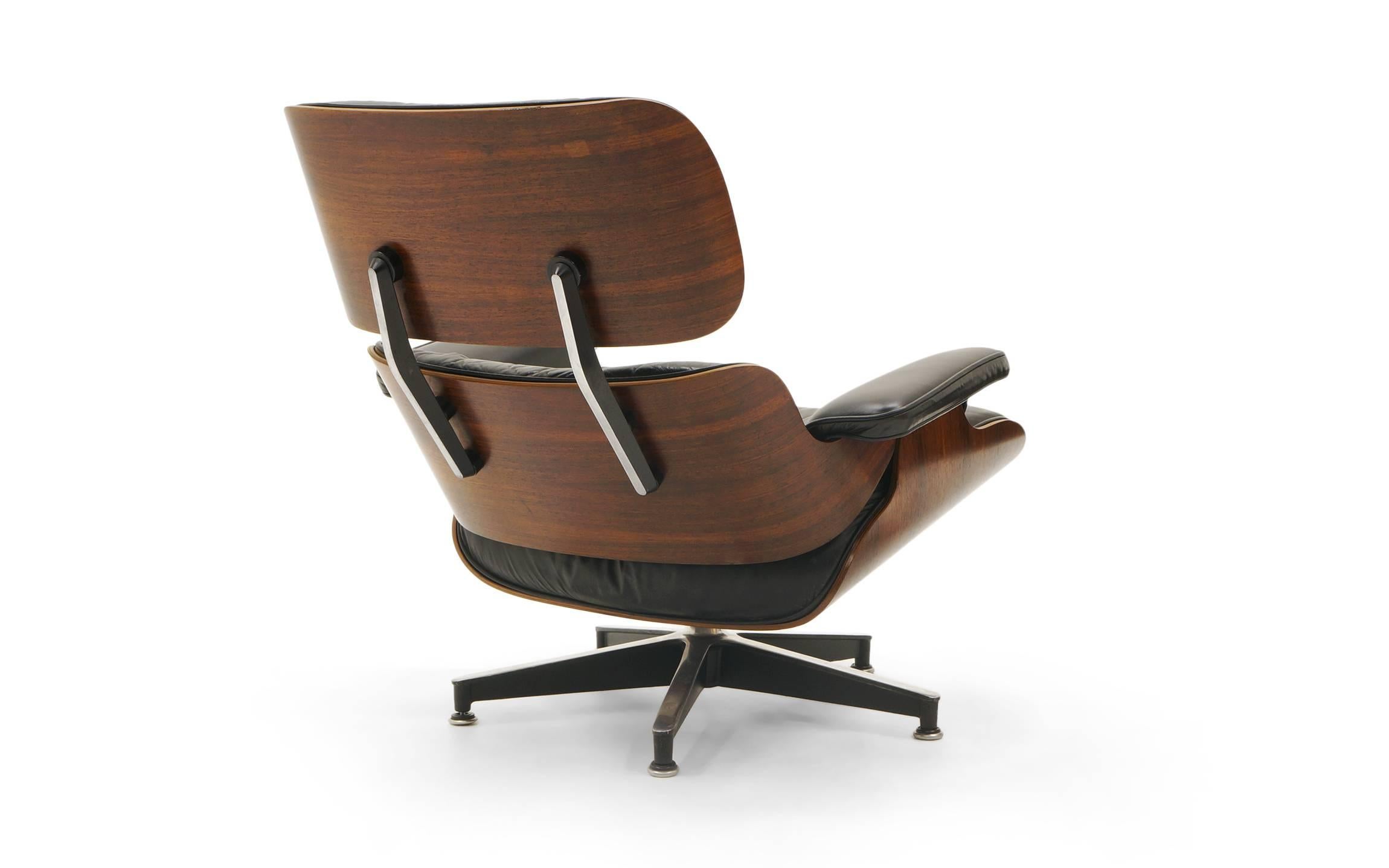 American Original Charles and Ray Eames Brazilian Rosewood Lounge Chair and Ottoman  