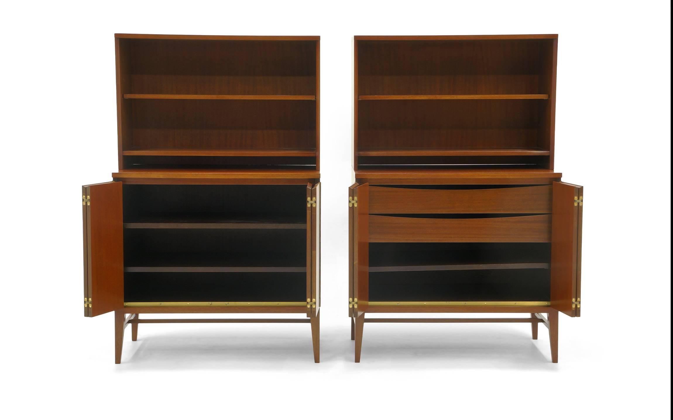 American Pair of Paul McCobb Storage Cabinets for Use with or Without the Top Section