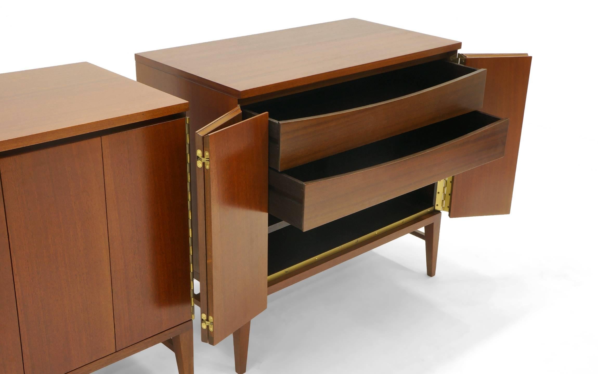 Mid-20th Century Pair of Paul McCobb Storage Cabinets for Use with or Without the Top Section