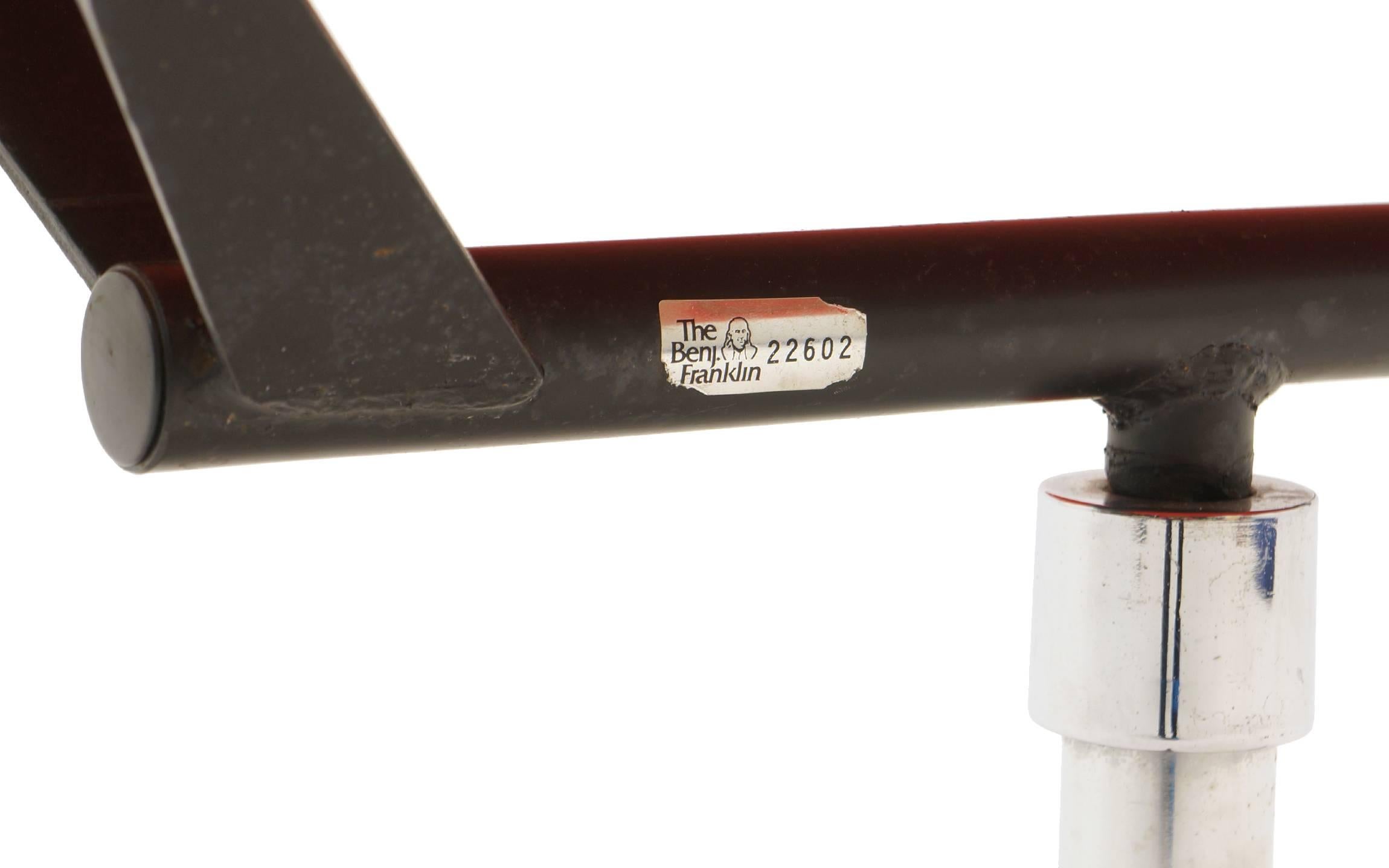 Silla de escritorio o despacho George Nelson, muy rara, tapicería Knoll Boucle Roja Nueva Aluminio en venta