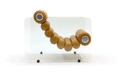Chaise longue Hyaline de Fabio Lenci:: cuir cognac original