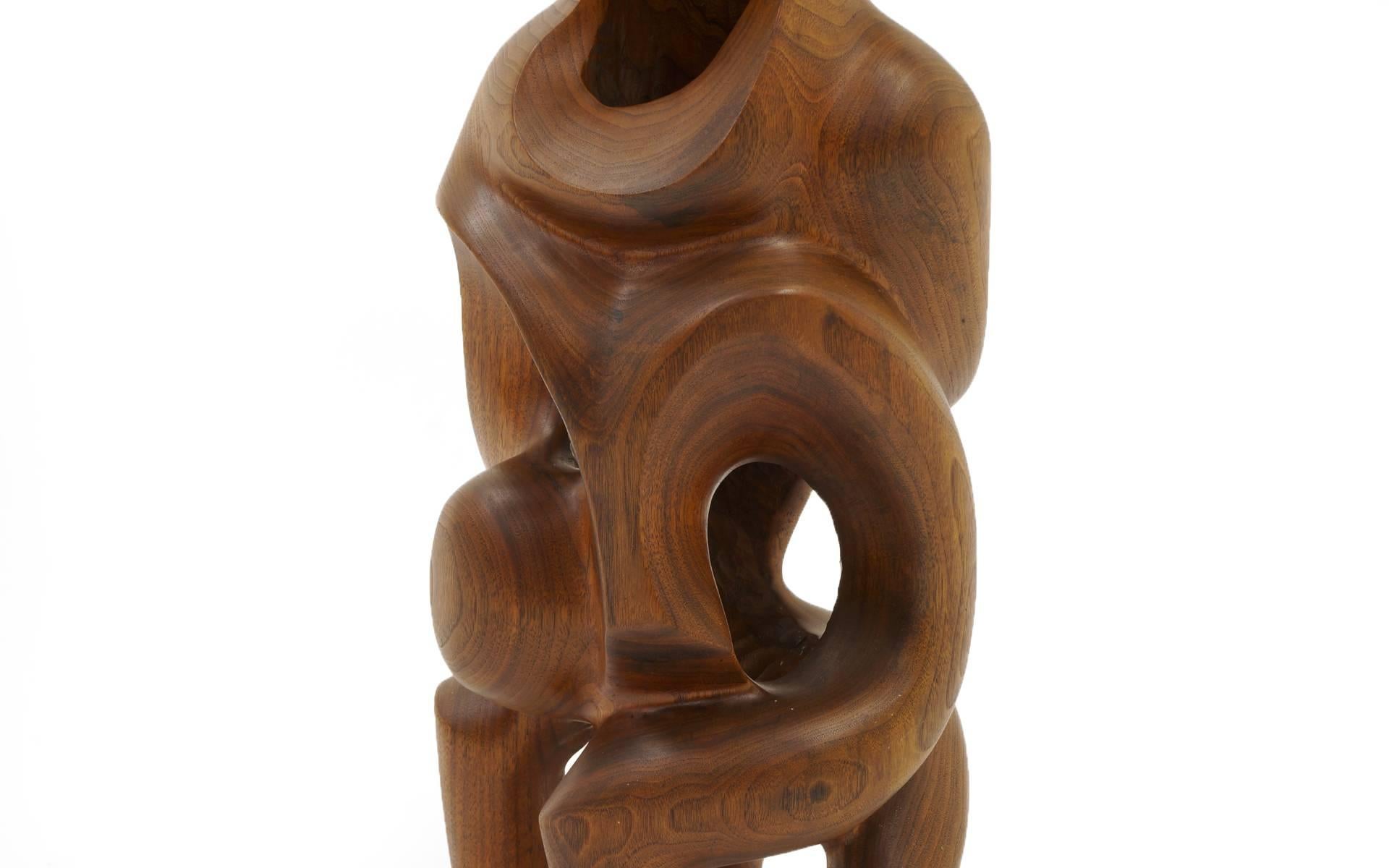 American Walnut Tabletop Sculpture by Cecil C. Carstenson, 1950