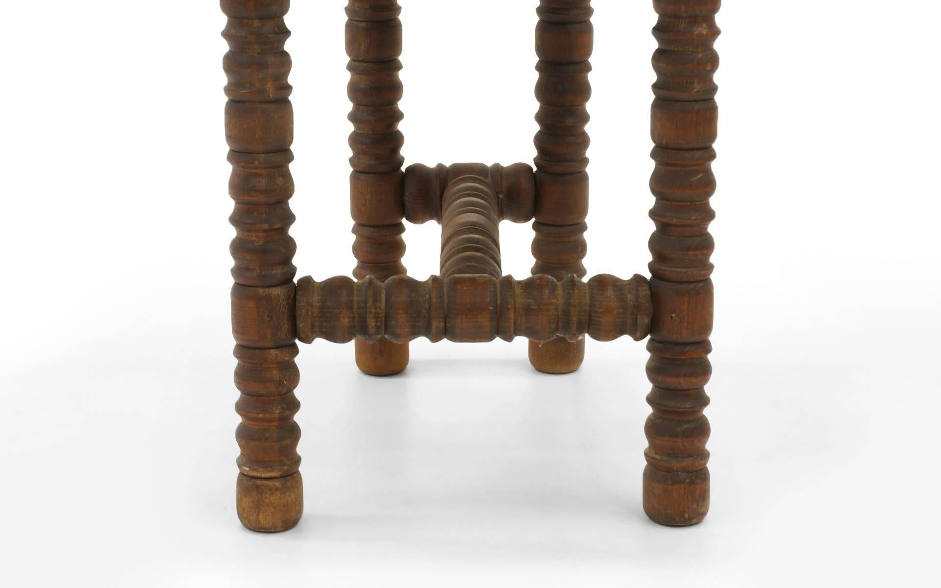 Pair of Moroccan / African Teak Accent Chairs, Unusual Sculptural Design 1