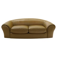 Vintage Robert Venturi Grandma Sofa in the Original Tan / Taupe Leather for Knoll.