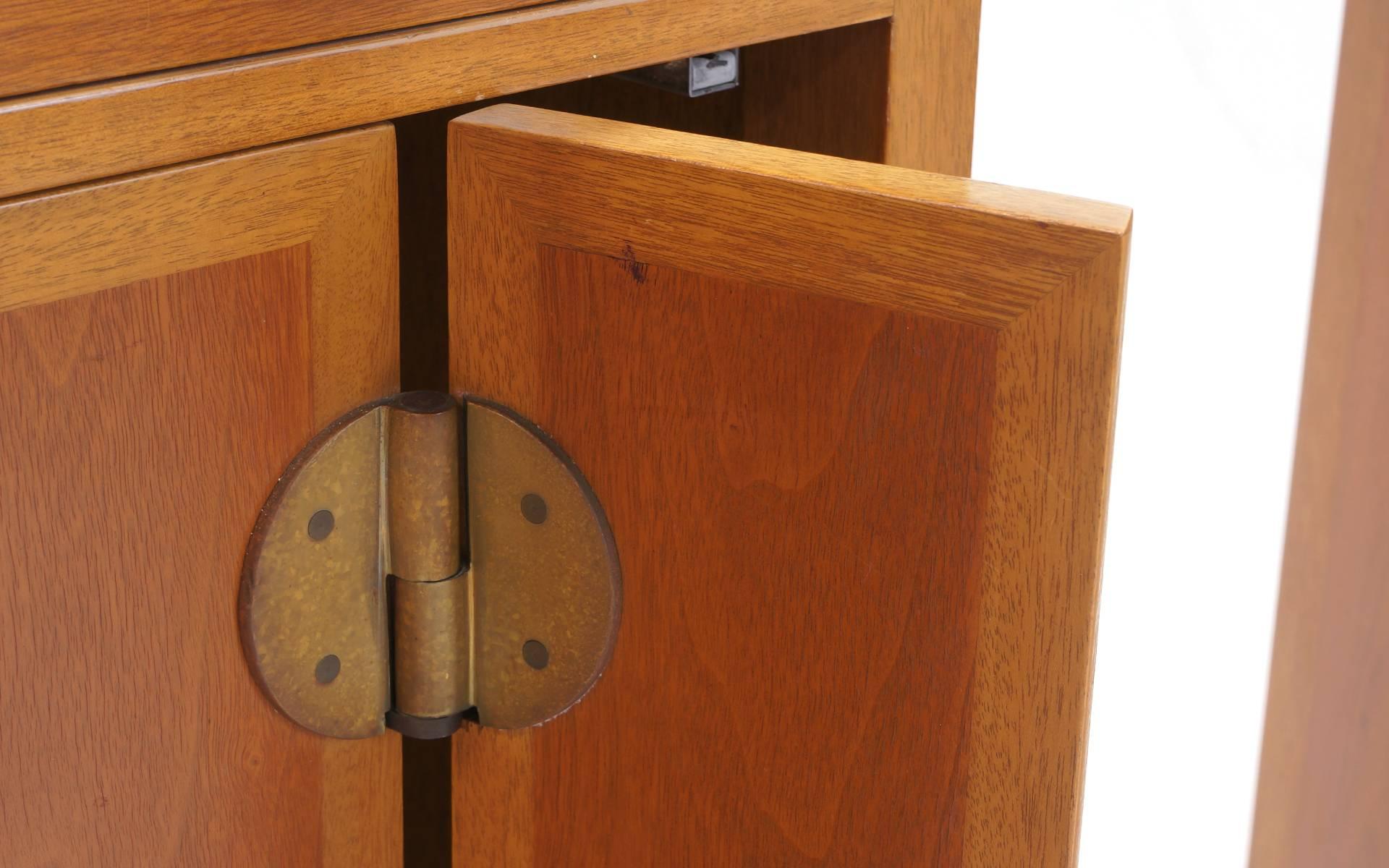 Brass Three Storage Cabinets by Edward Wormley for Dunbar. Completely Original.