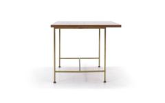 Paul McCobb Occasional Table with Brass Frame and Cantilevered Top