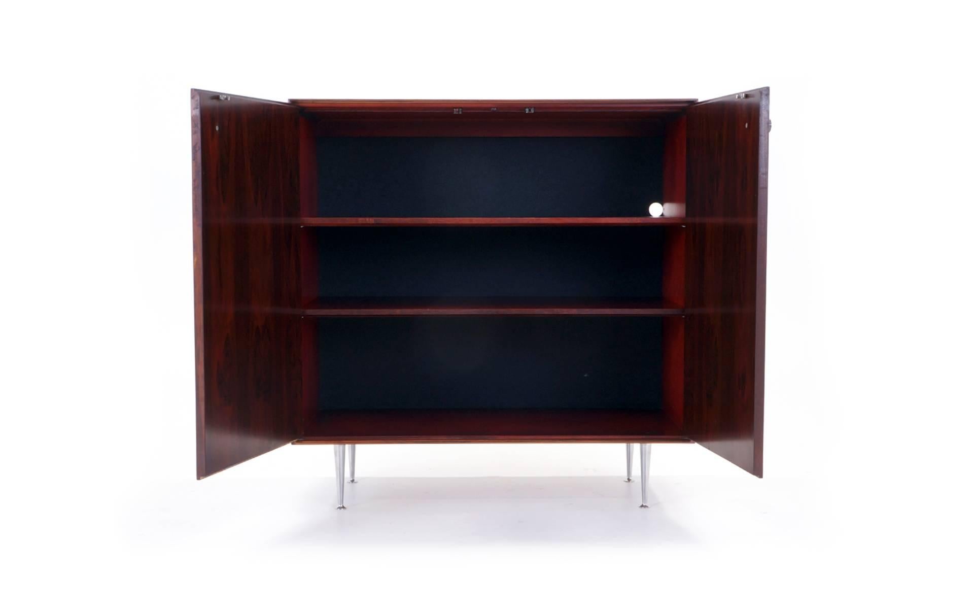 Mid-Century Modern George Nelson for Herman Miller Rosewood Thin Edge Cabinet