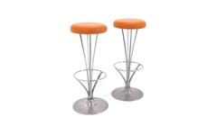 Piet Hein for Fritz Hansen Bar Stools, Hermes Leather Seats, Excellent Condition