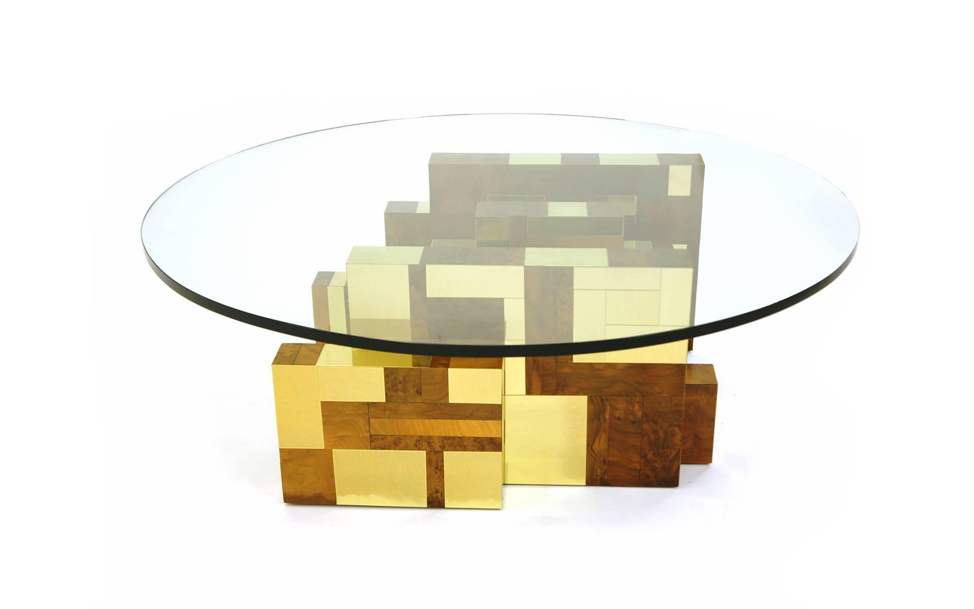 Paul Evans Studio for Directional Cityscape Round Coffee Table, Rare Example In Excellent Condition In Kansas City, MO