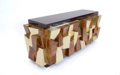 Paul Evans Studio for Directional Faceted Cabinet, One of the Finest Examples