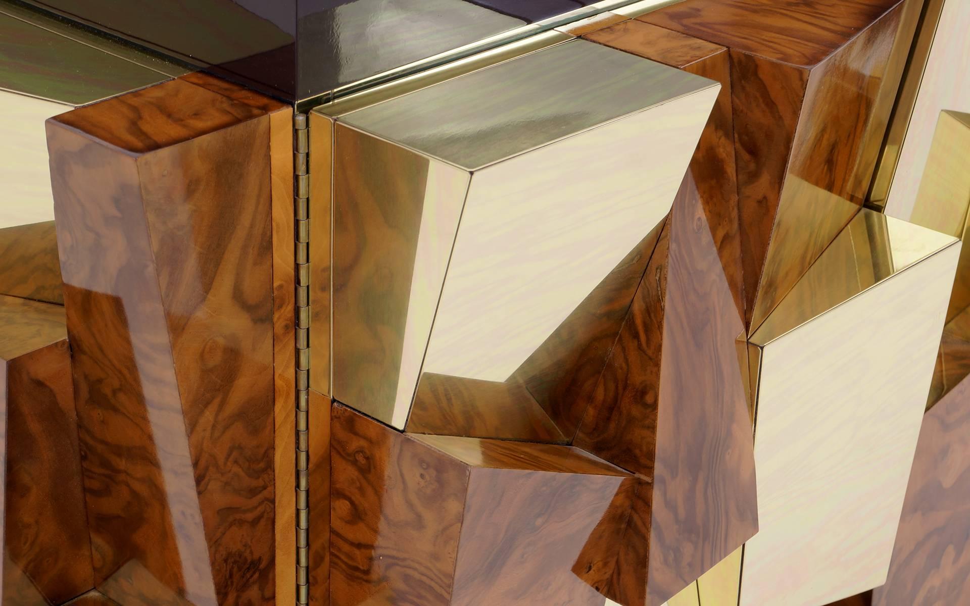 Paul Evans Studio for Directional Faceted Cabinet, One of the Finest Examples 1