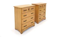Pair of Monterey Chests of Drawers, Western Style, Hand-Painted, 1930s