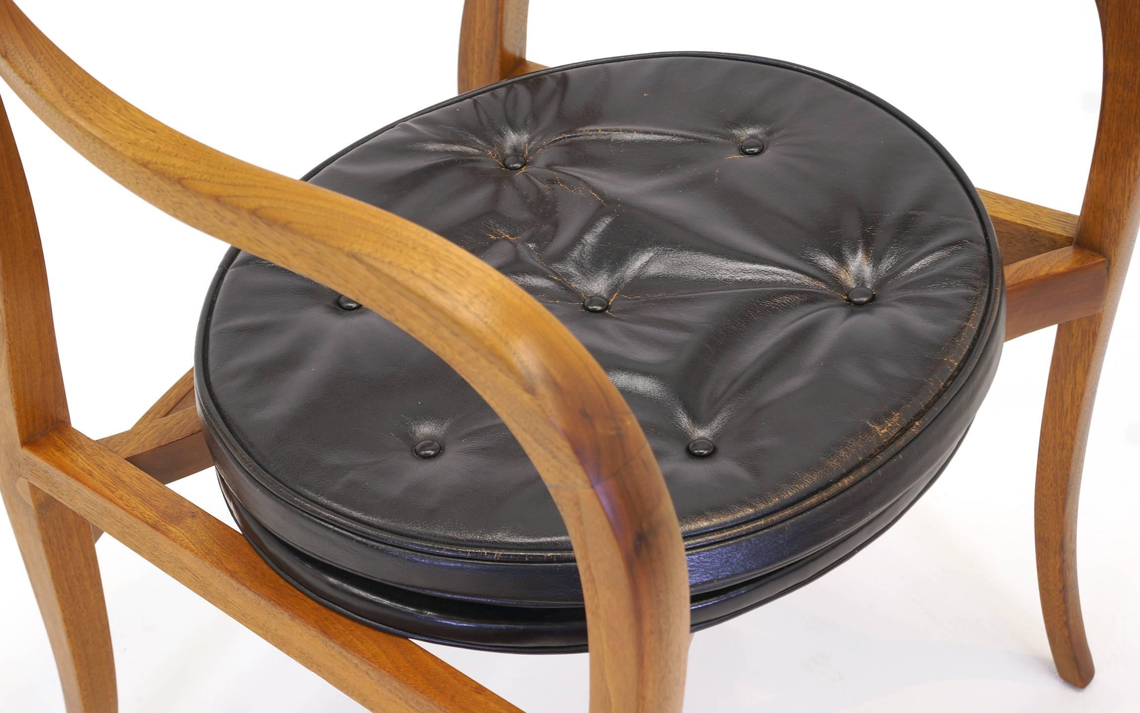 Komplett original Alexandria-Stuhl entworfen von Edward Wormley für Dunbar (Leder) im Angebot