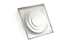 Wall Mirror of Concentric Circles with Chrome Frame by the Mitre Shop, 1975