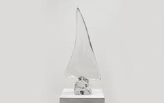 Daum Crystal Art Glass Sail Boat, Excellent, Signed
