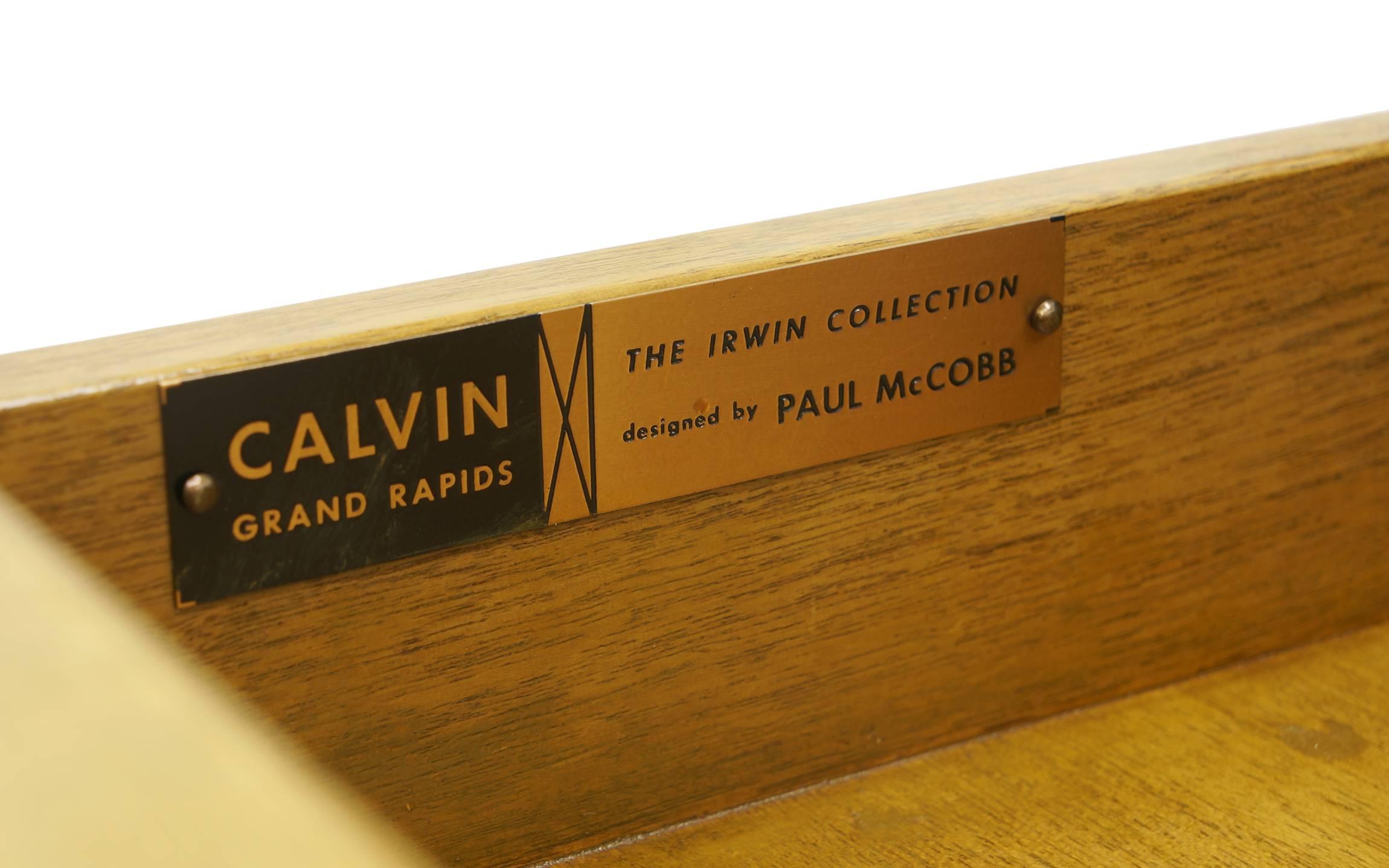 Paul McCobb Irwin Collection for Calvin End Table or Nightstand, Marble, Brass 2