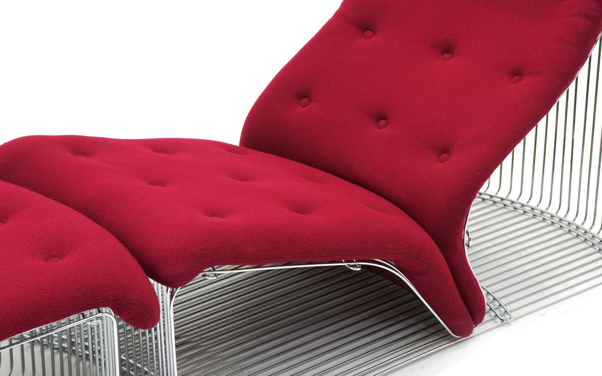 Chaise o sedia Pantonova e ottomana di Verner Panton, esemplare pregiato e raro In condizioni buone in vendita a Kansas City, MO