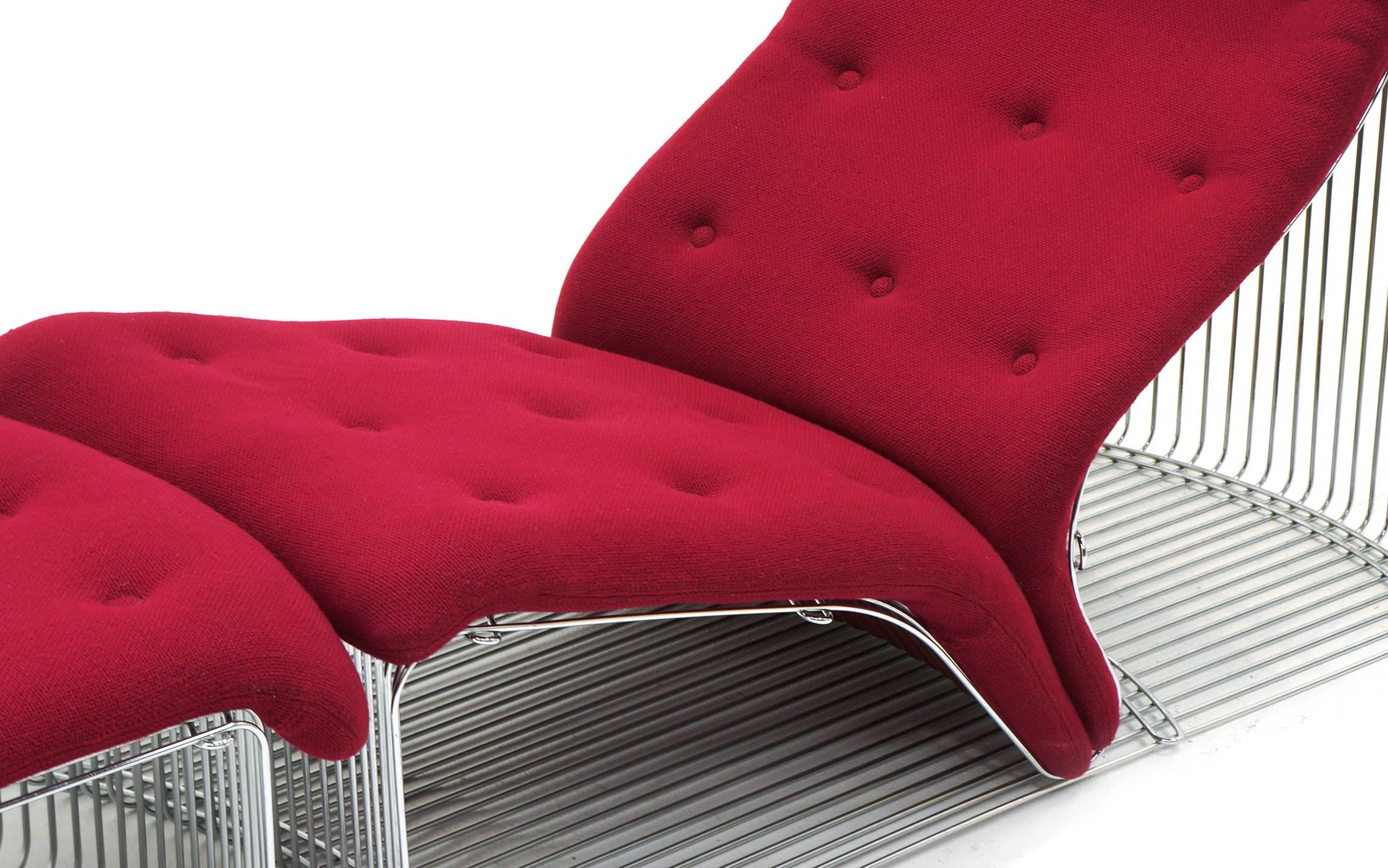 Pantonova Chaise oder Stuhl und Ottomane von Verner Panton, feines und seltenes Beispiel im Zustand „Gut“ in Kansas City, MO