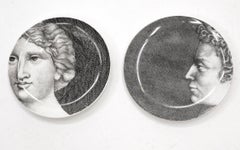 Fornasetti Adam and Eve, Adamo and Eva, 24 Porcelain Plates. Mint Condition.
