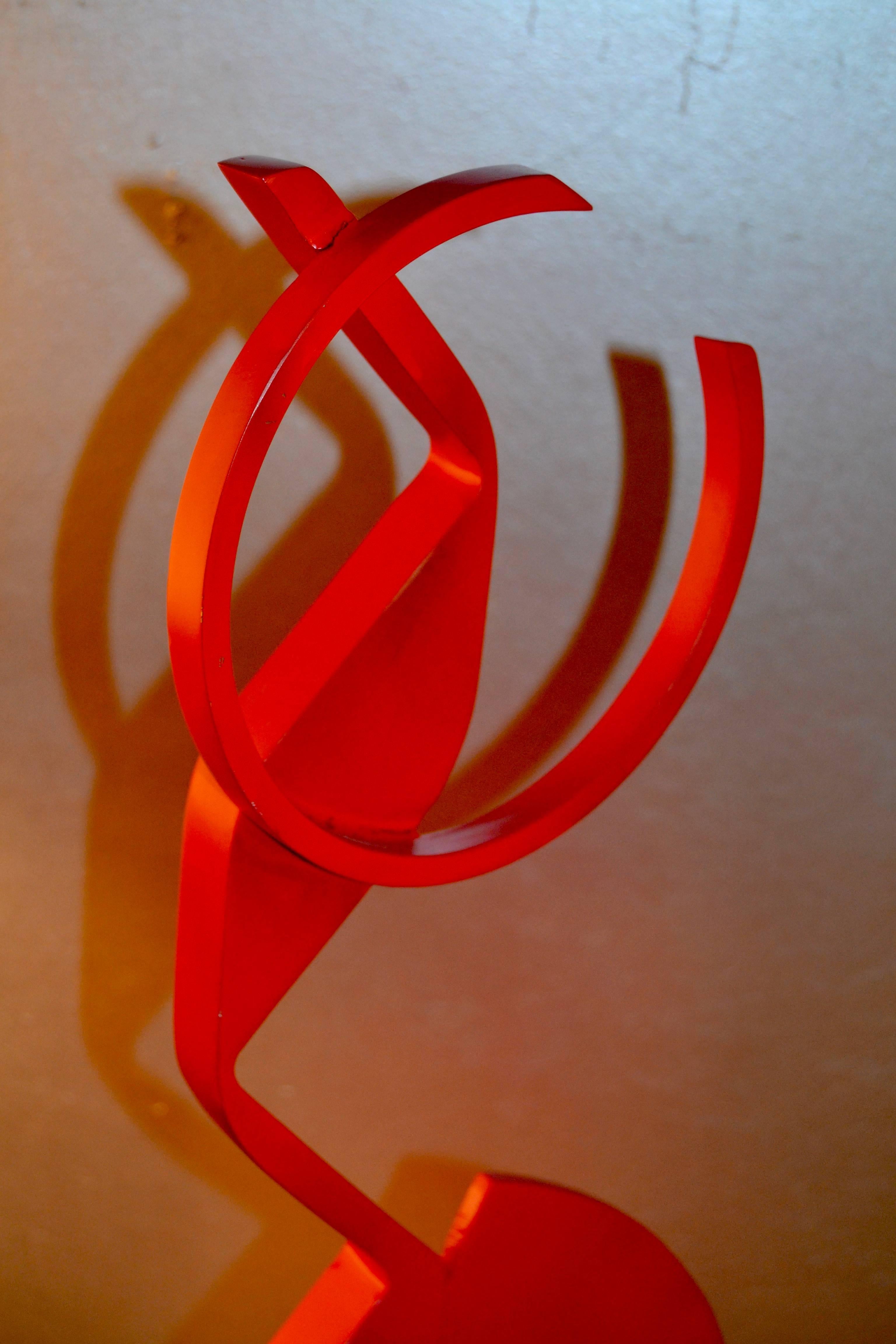 Red Steel Sculpture by Caporicci 4