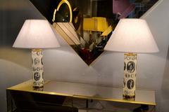 Pair of Fornasetti Cameo Lamps