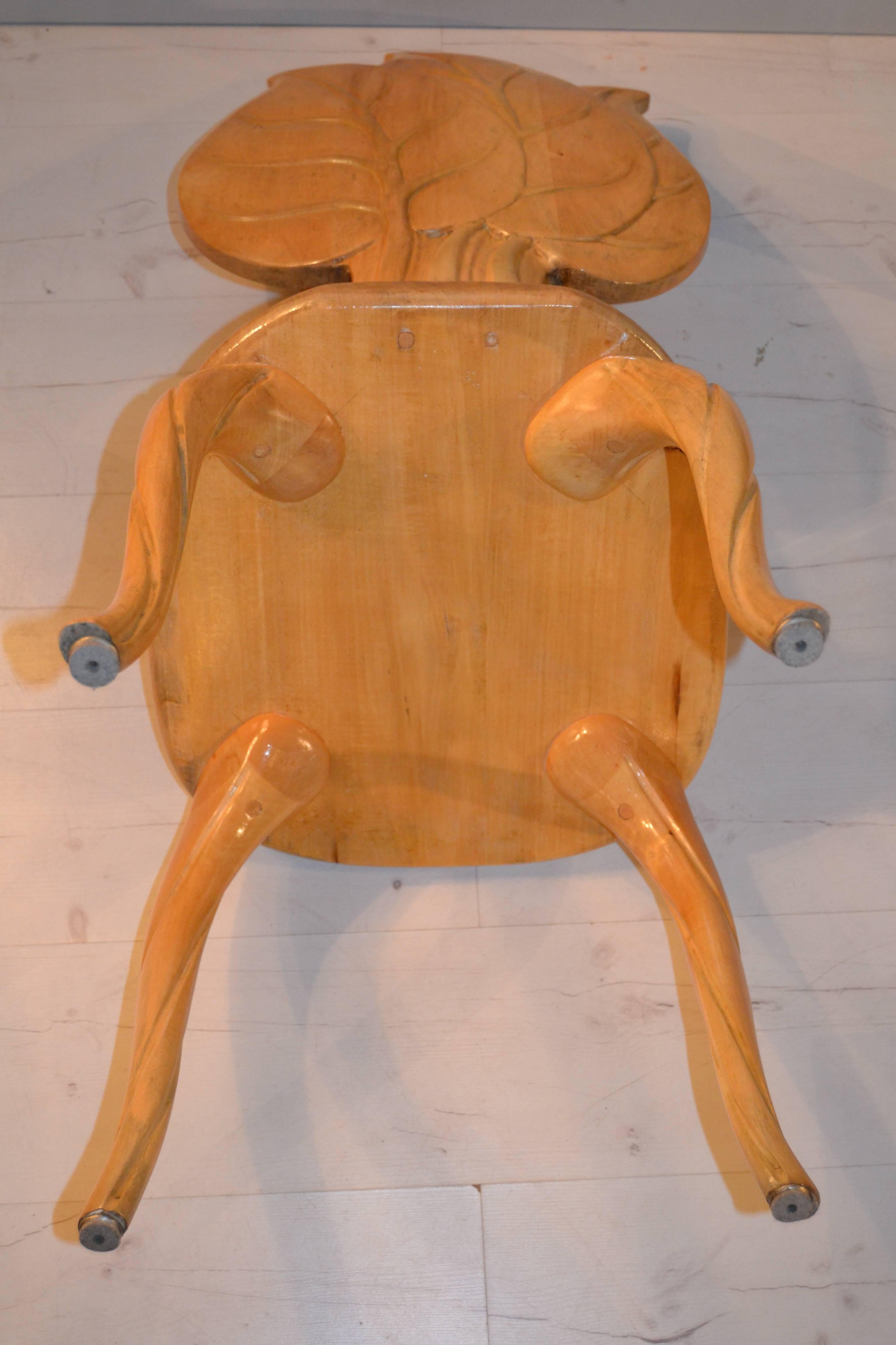 Late 20th Century 1970s Bartolozzi & Maioli Wooden Leaf Chair For Sale