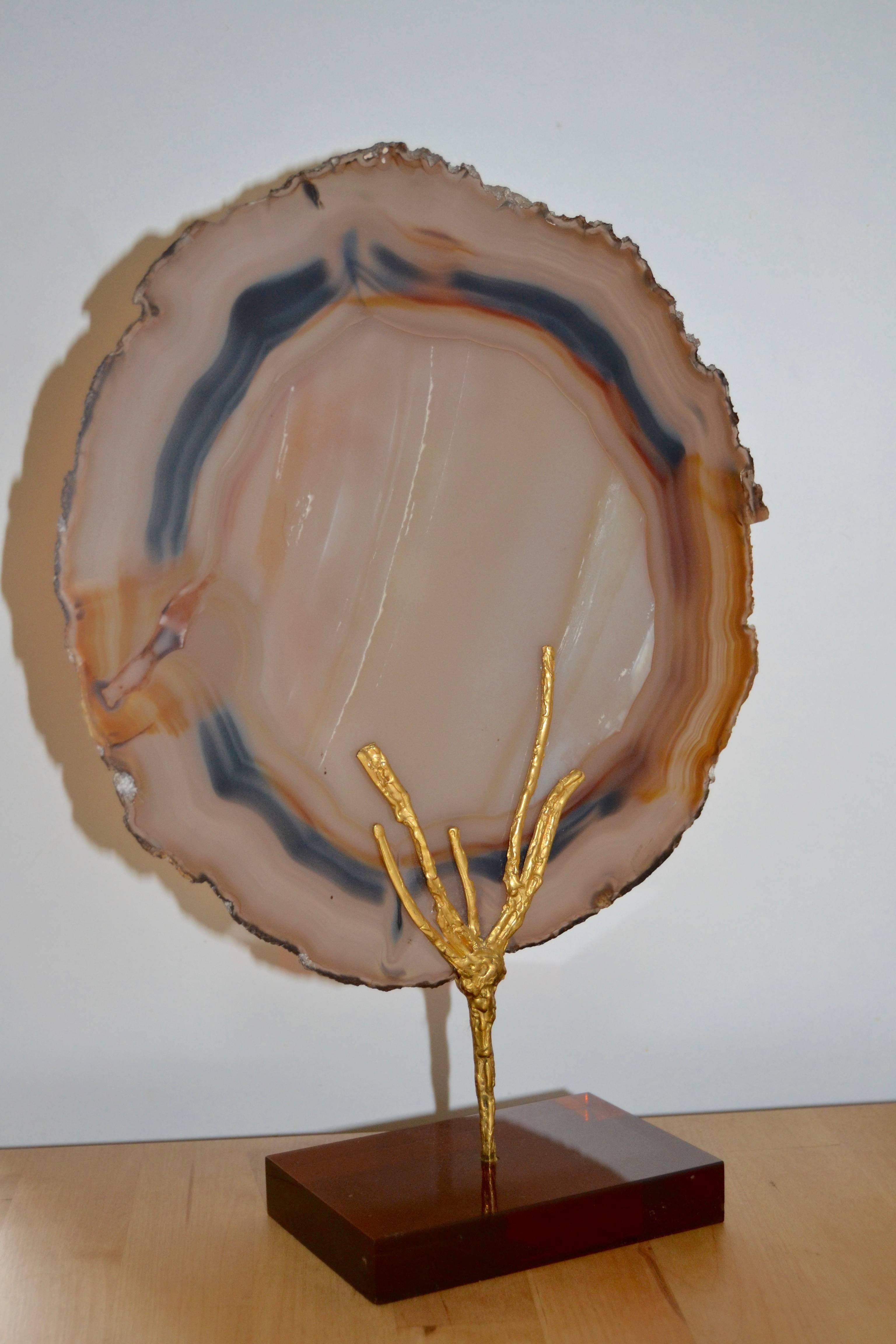 Late 20th Century 1970s Agate Slice For Sale