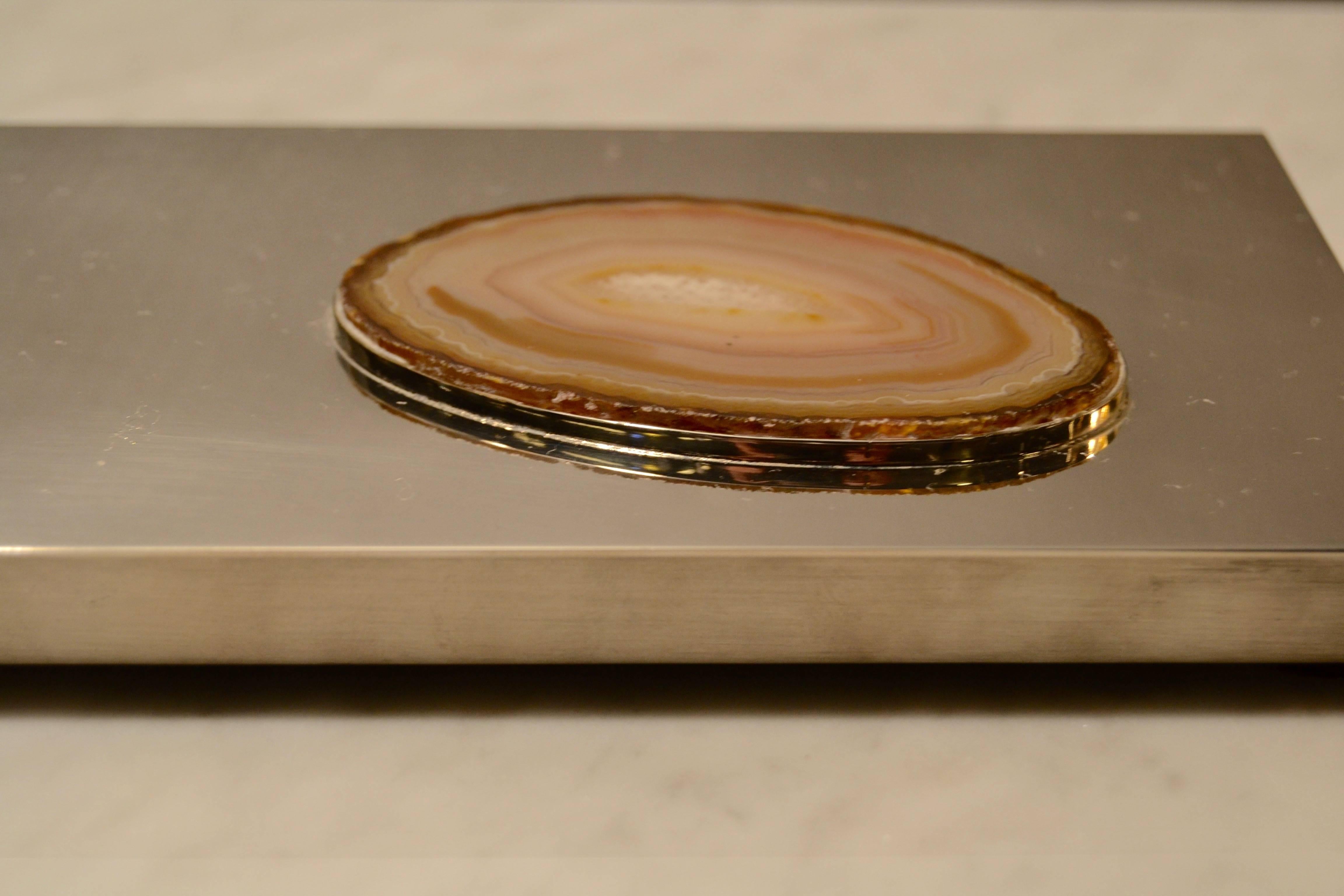 Set of 1970s Agate Inlaid Boxes 2