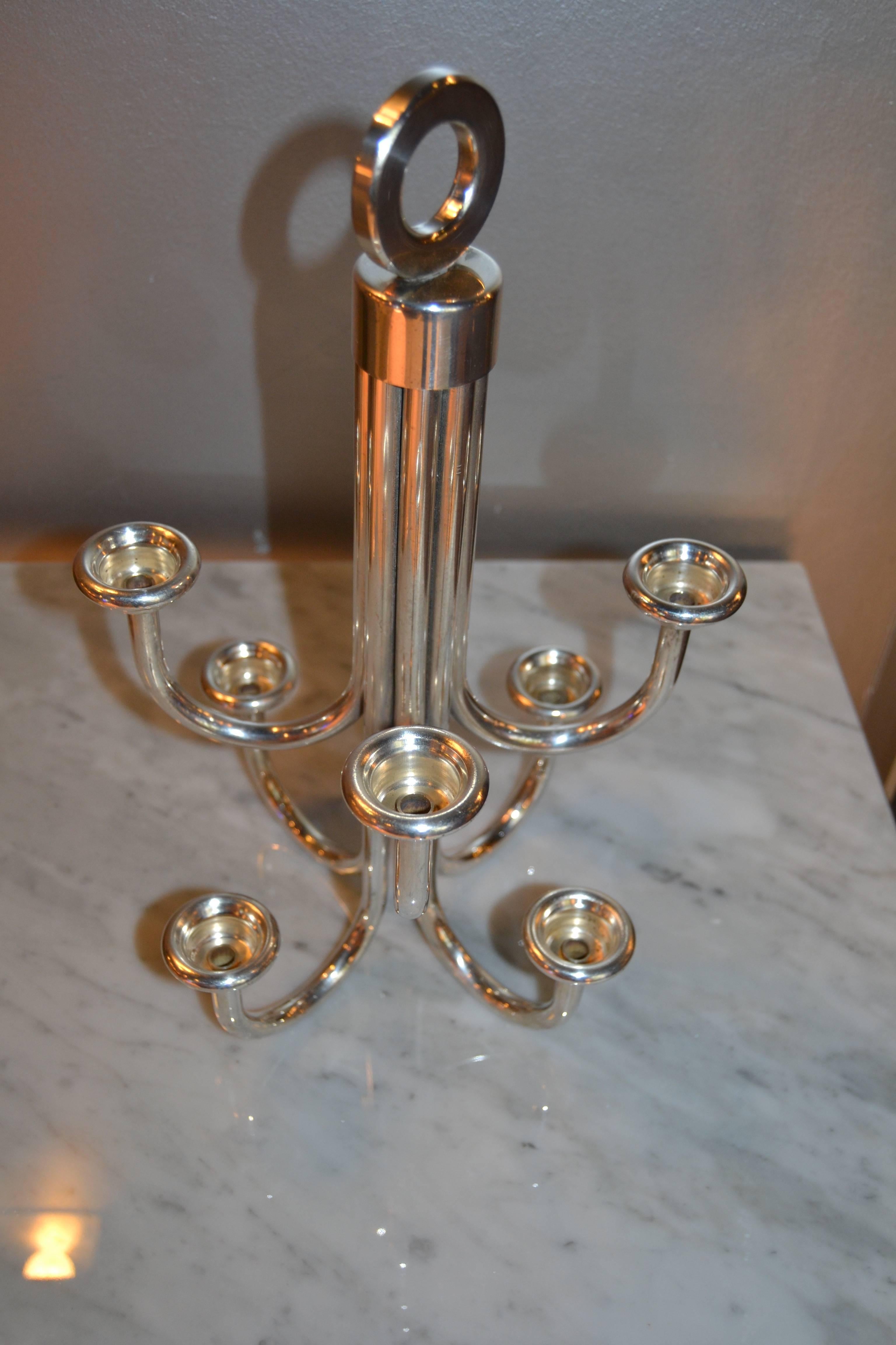 Mid-20th Century Pair of 1950s French Candle Holders For Sale