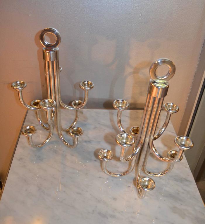 Pair of 1950s French Candle Holders For Sale at 1stDibs