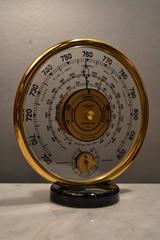 Baromètre et thermomètre de bureau Jaeger des années 1940