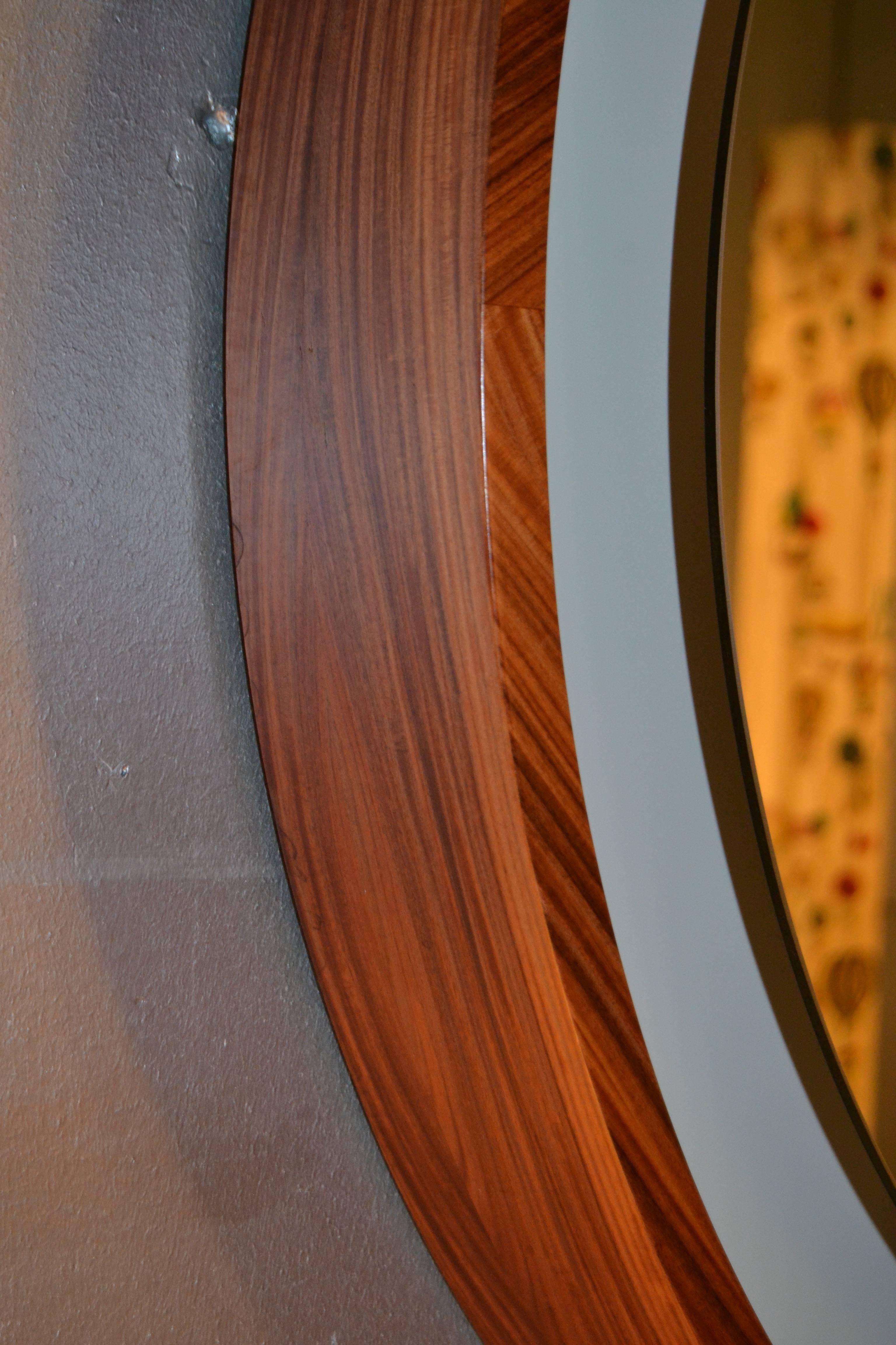 1960s Rosewood Lighted Mirror 3