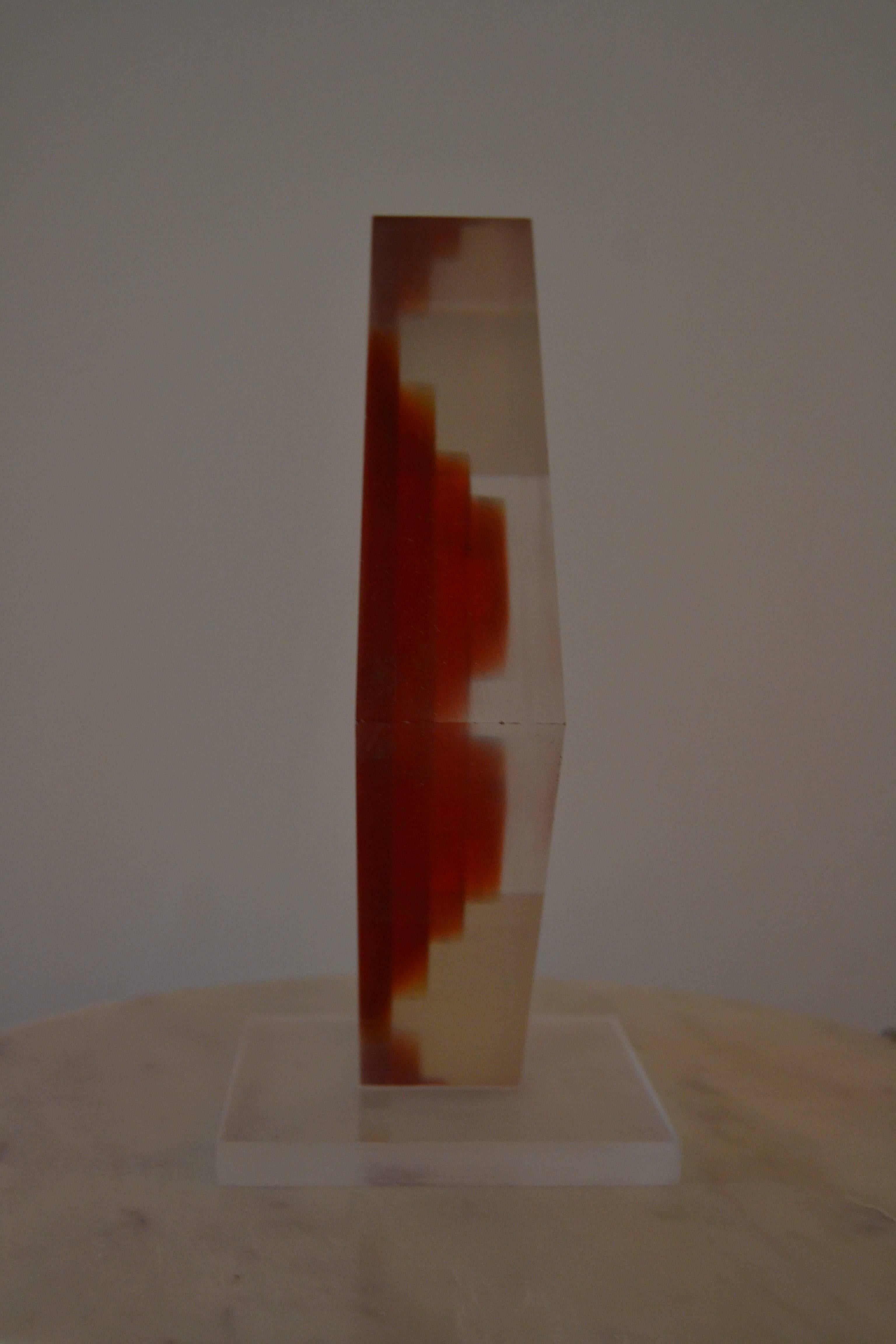 French 1970s Lucite Sculpture For Sale