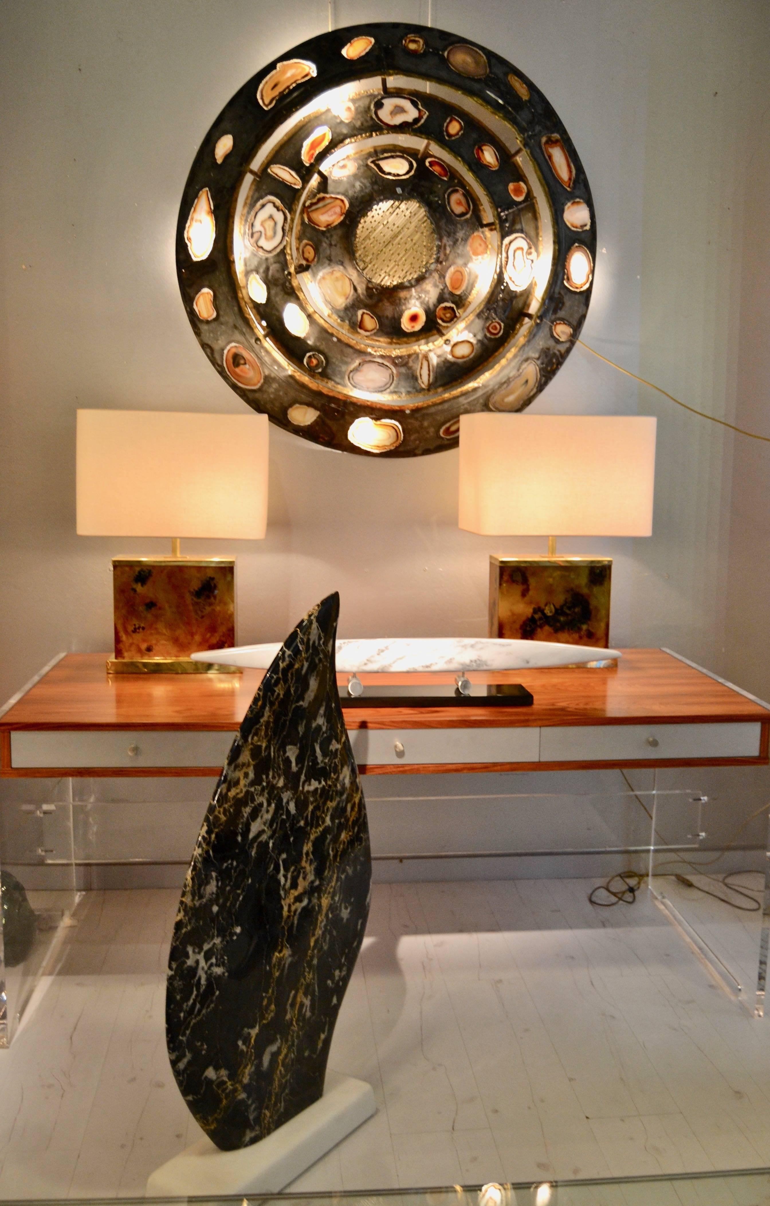 Large Portoro Marble Sculpture by JF Bourdier For Sale 2