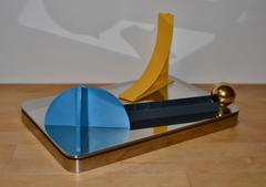 1970s Lucio Del Pezzo Metal Sculpture