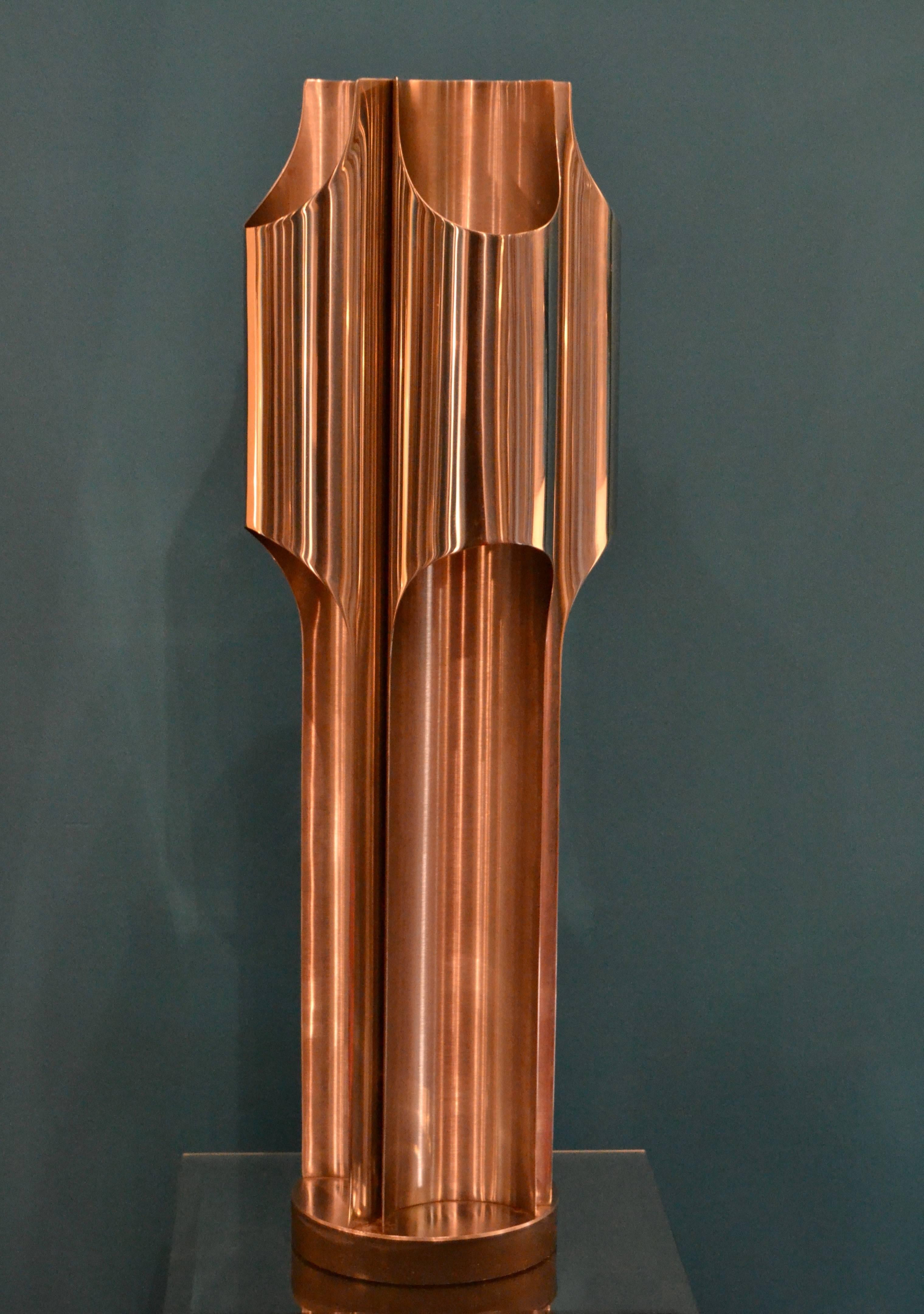 Stainless Steel 1970s, Maison Charles Orgue Lamp