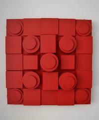 Opera d'arte in legno rosso di Joao Galvao