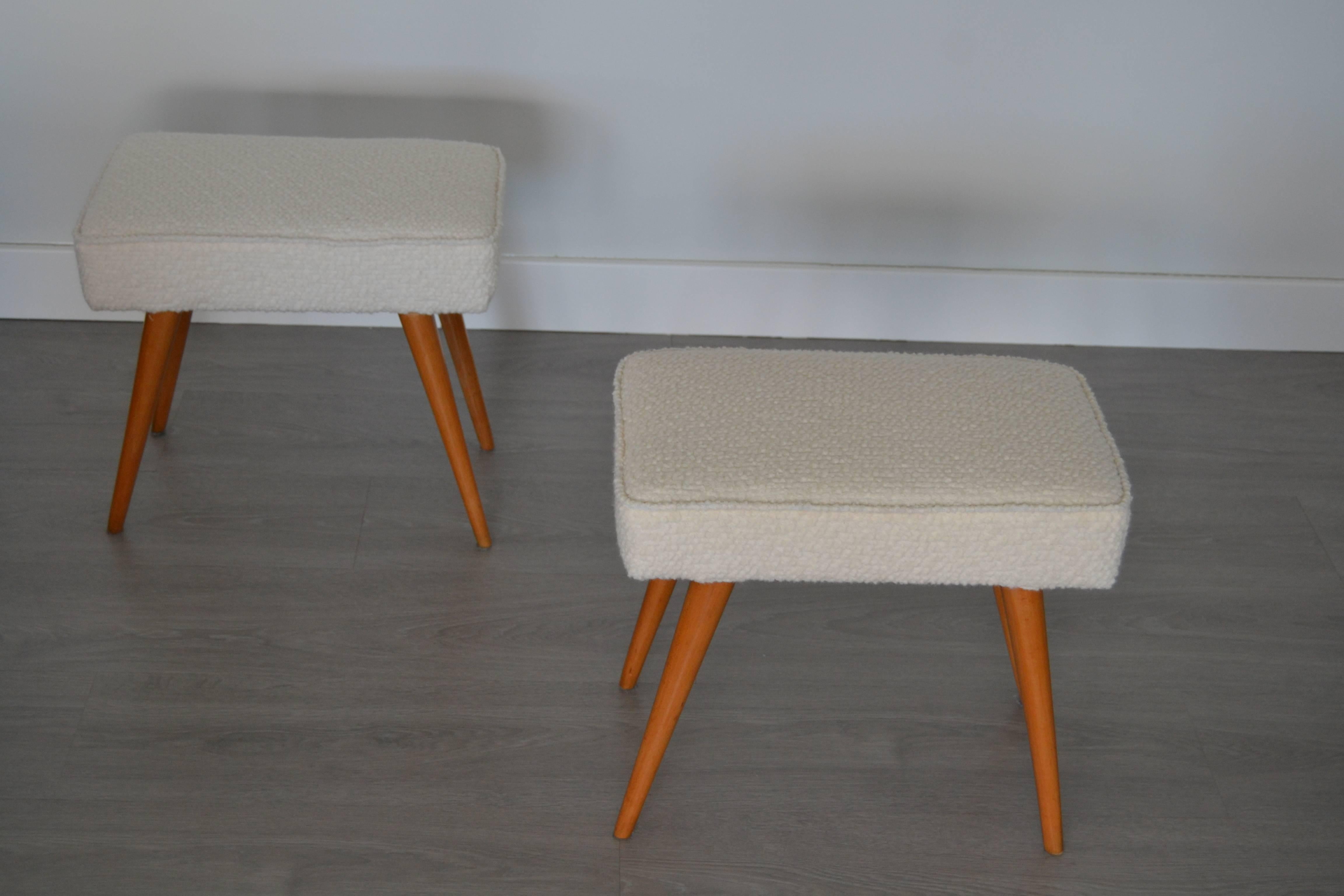 Pair of 1950s, Italian Stools For Sale 2