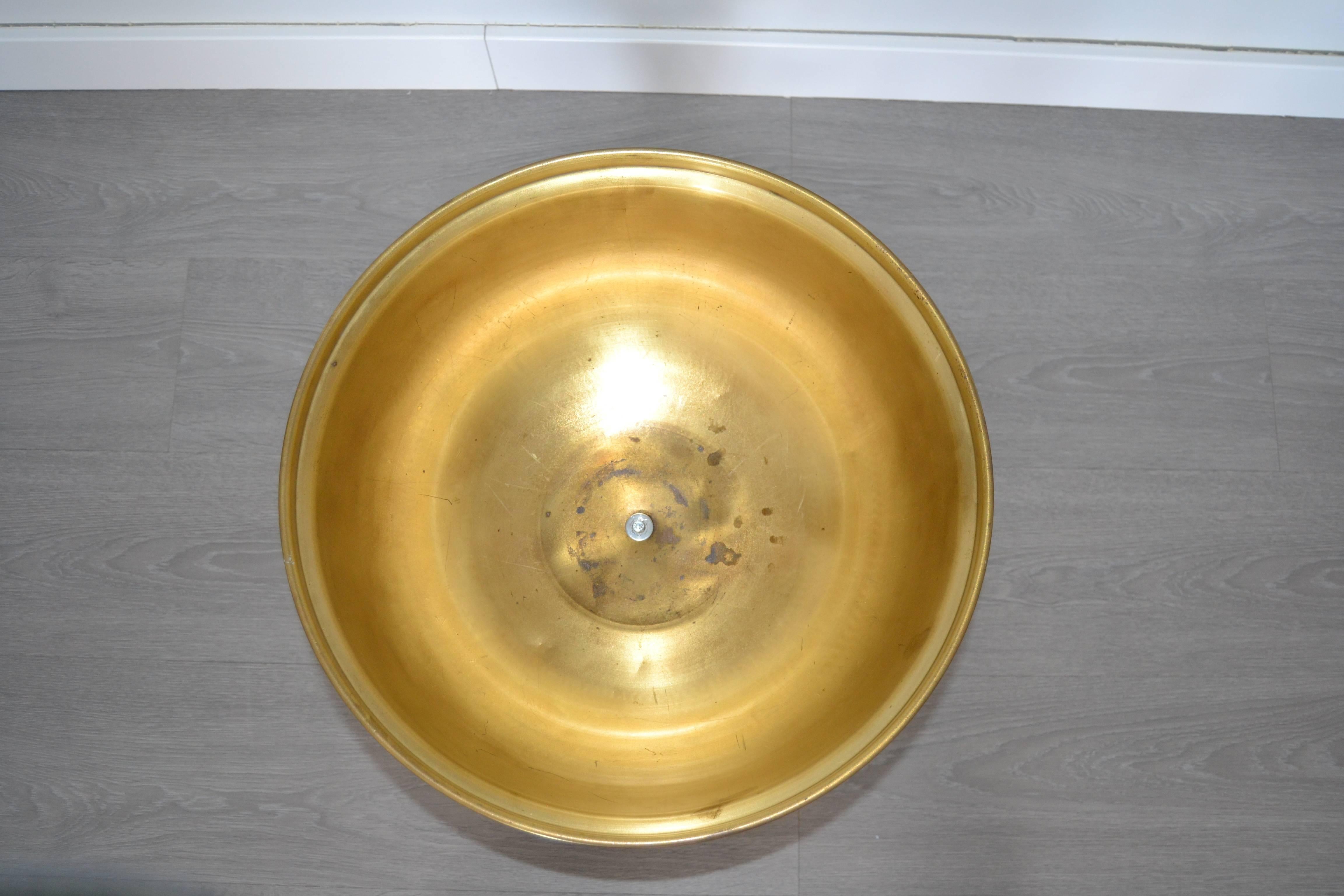 1970s Table with Elephant Tusk and Brass Details 3