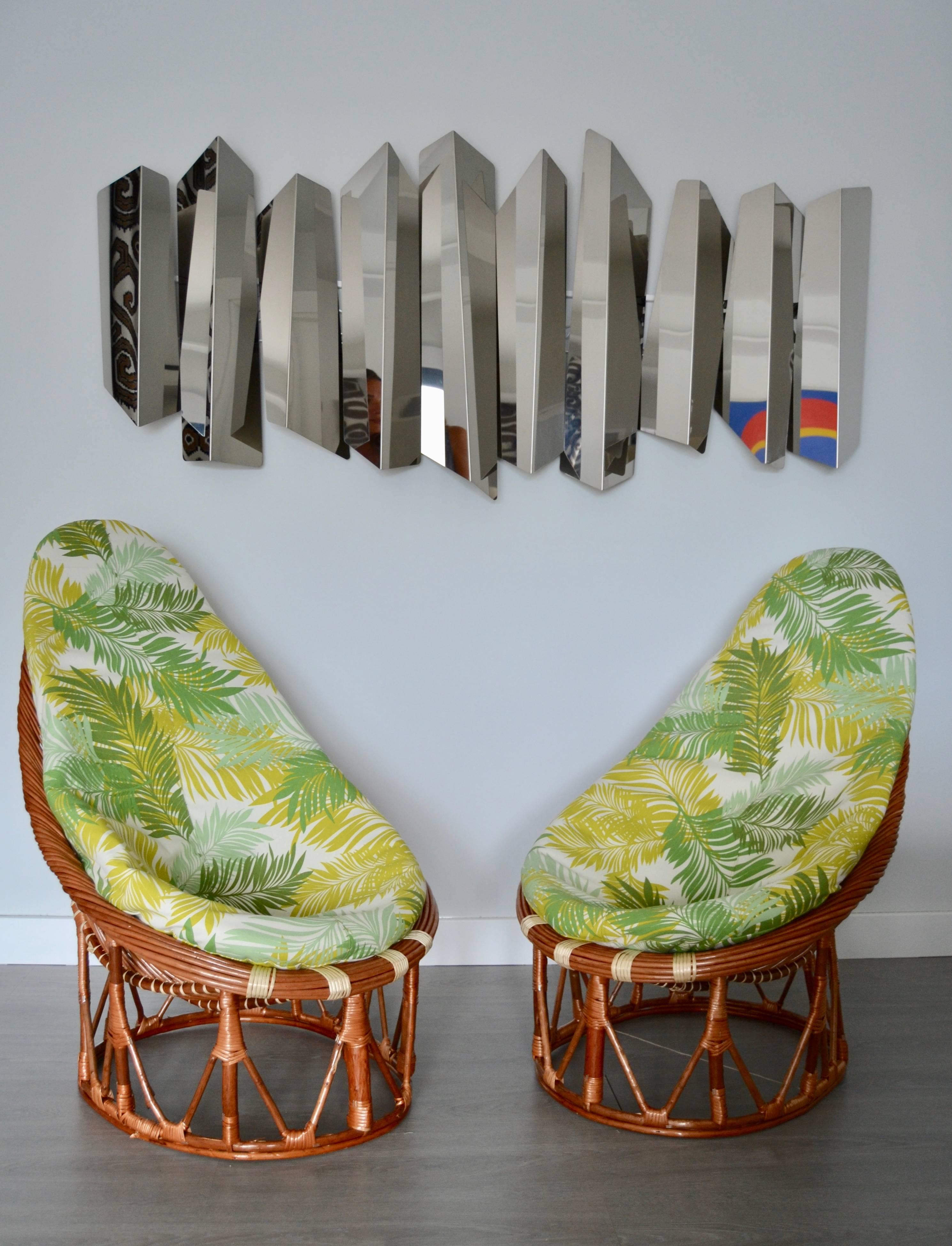 1980s Pair of Bambou and Rattan Armchairs In Excellent Condition In Saint-Ouen, FR