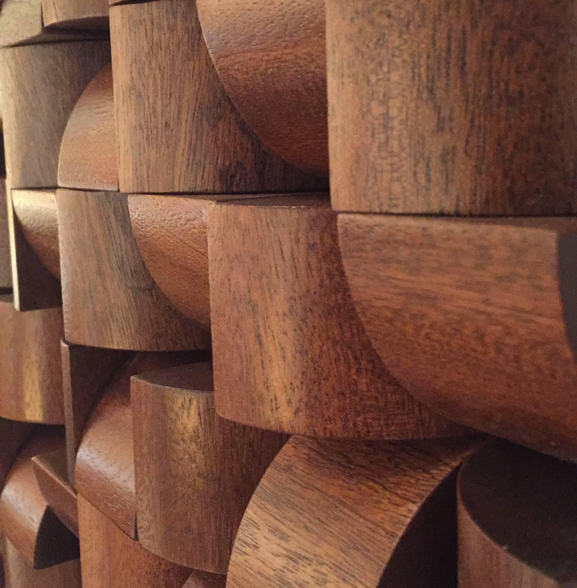 Sapele Wood Abstract Wall Sculpture 1