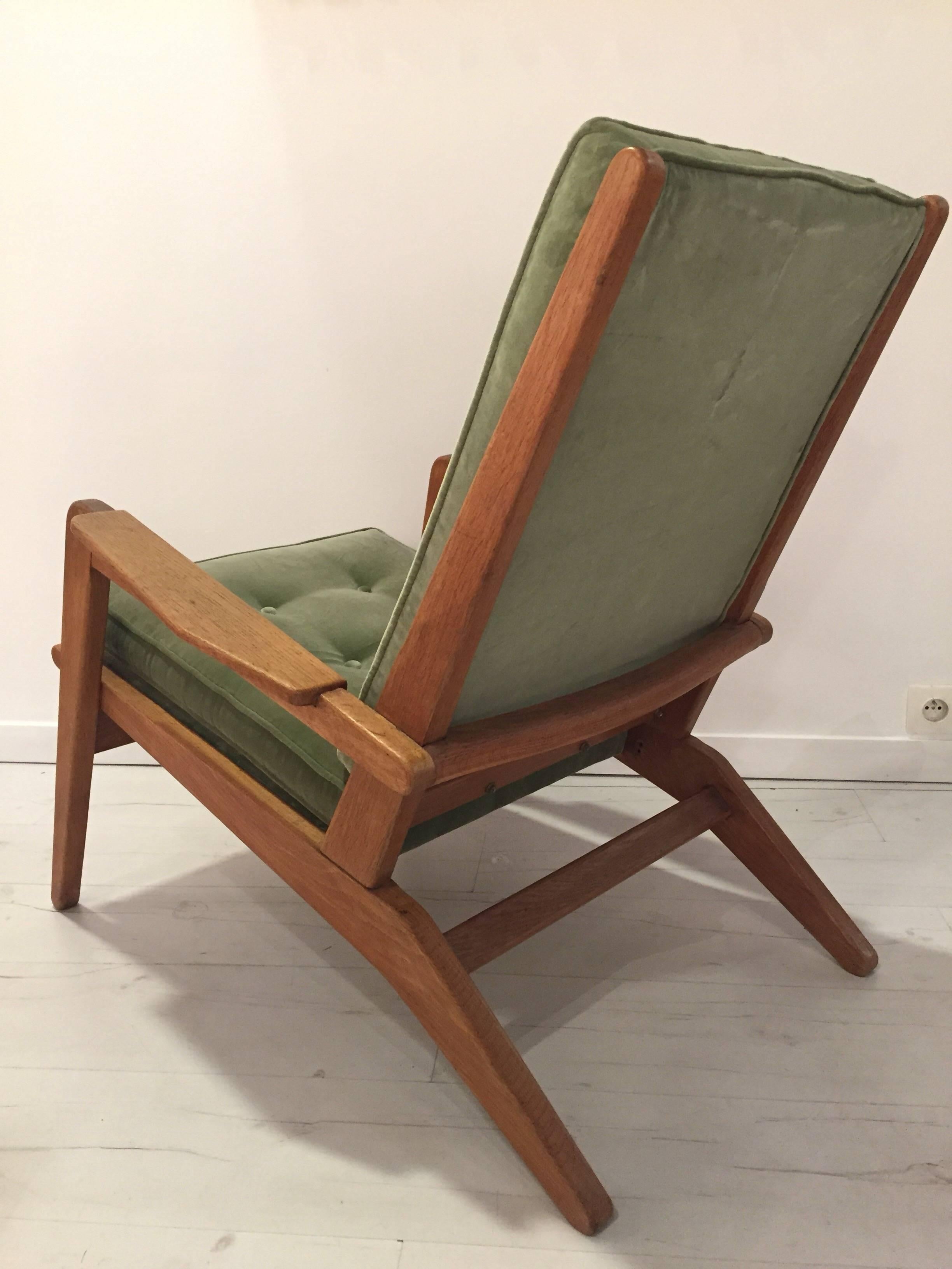 French Pair of 1950s Armchairs by Pierre Guariche