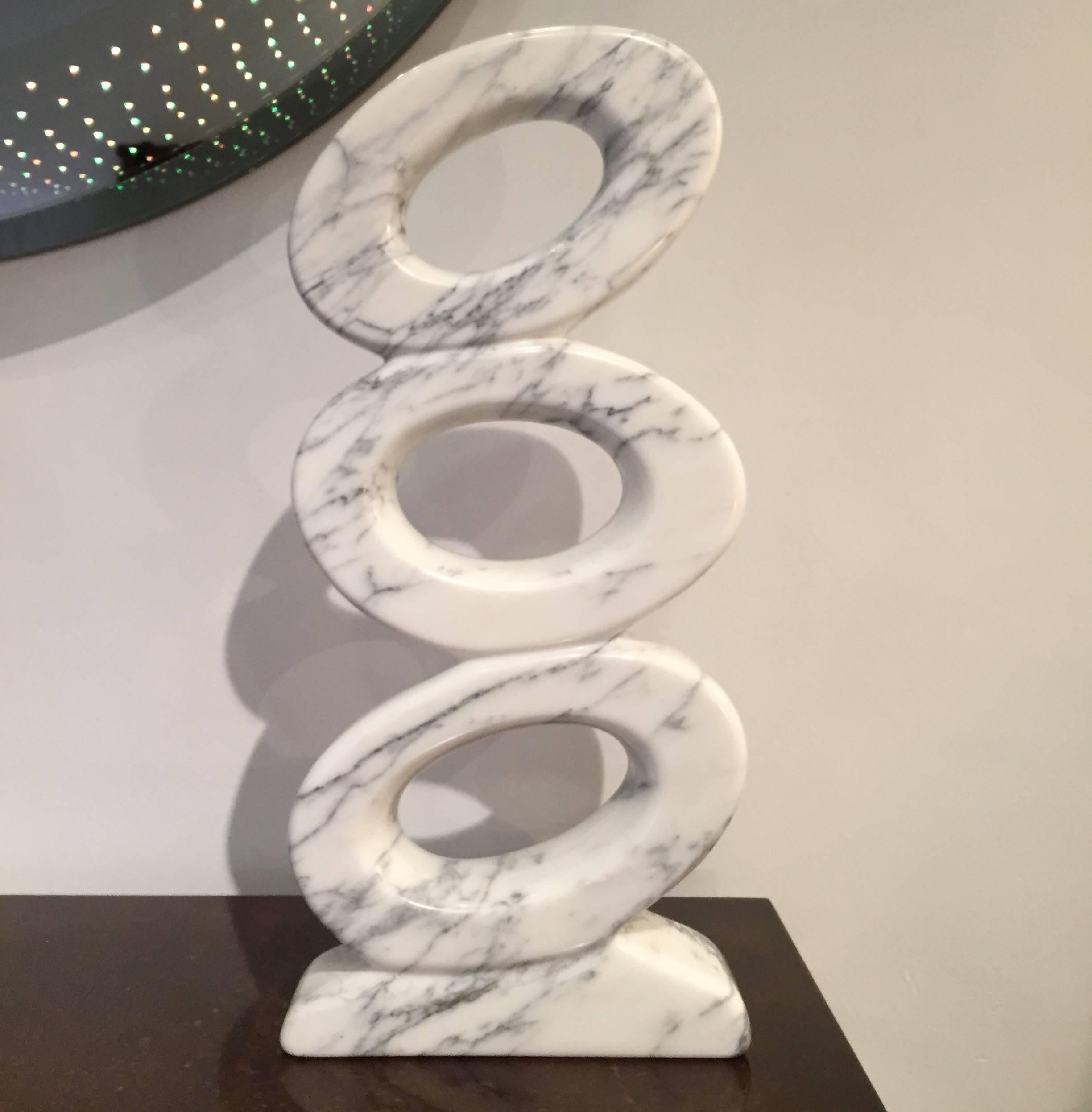 Calacata marble sculpture by handcrafted by the French artist Jean Frederic Bourdier.
Signed on the base.