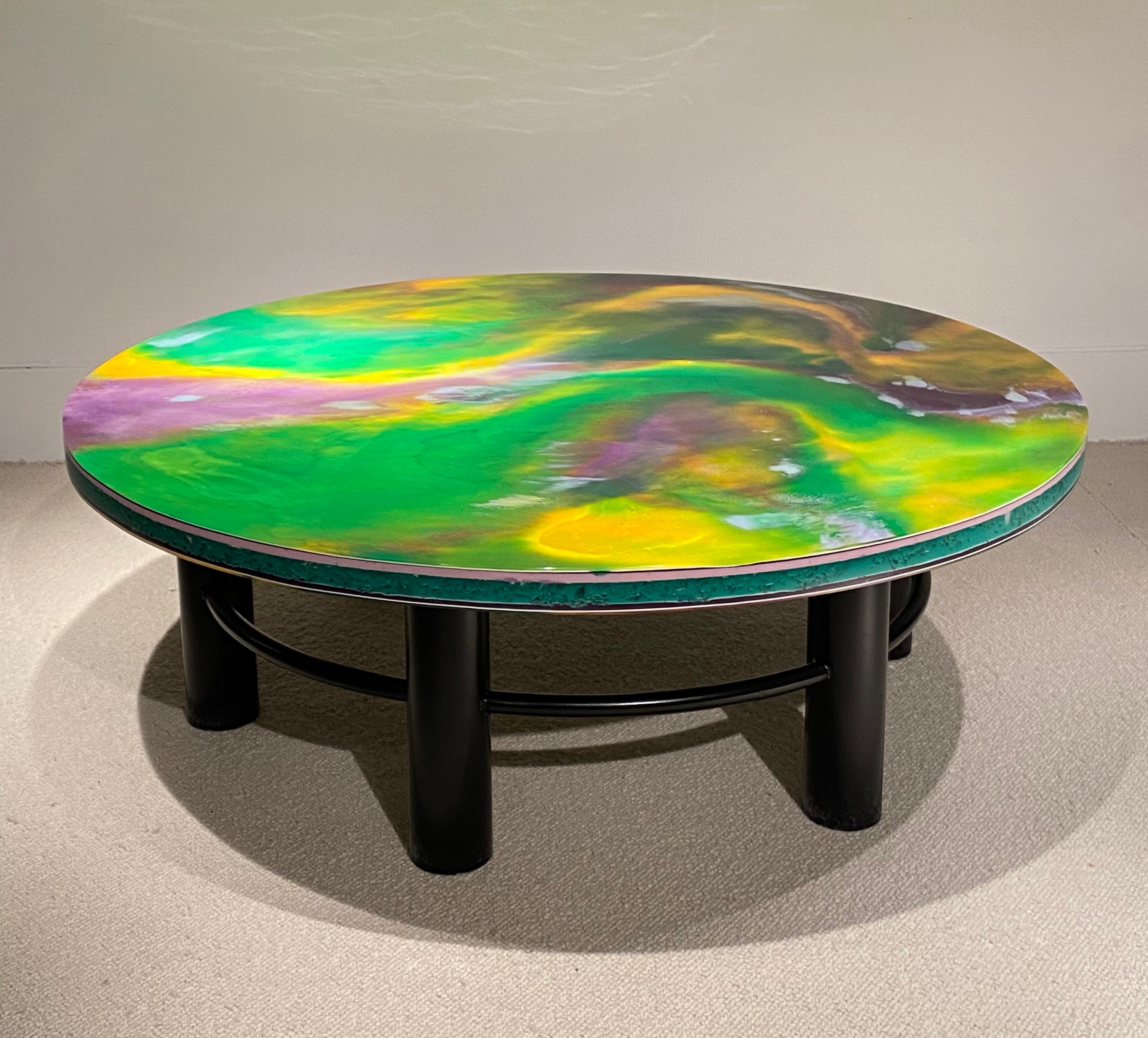 1970s Resin Coffee Table by Pierre Giraudon For Sale 5