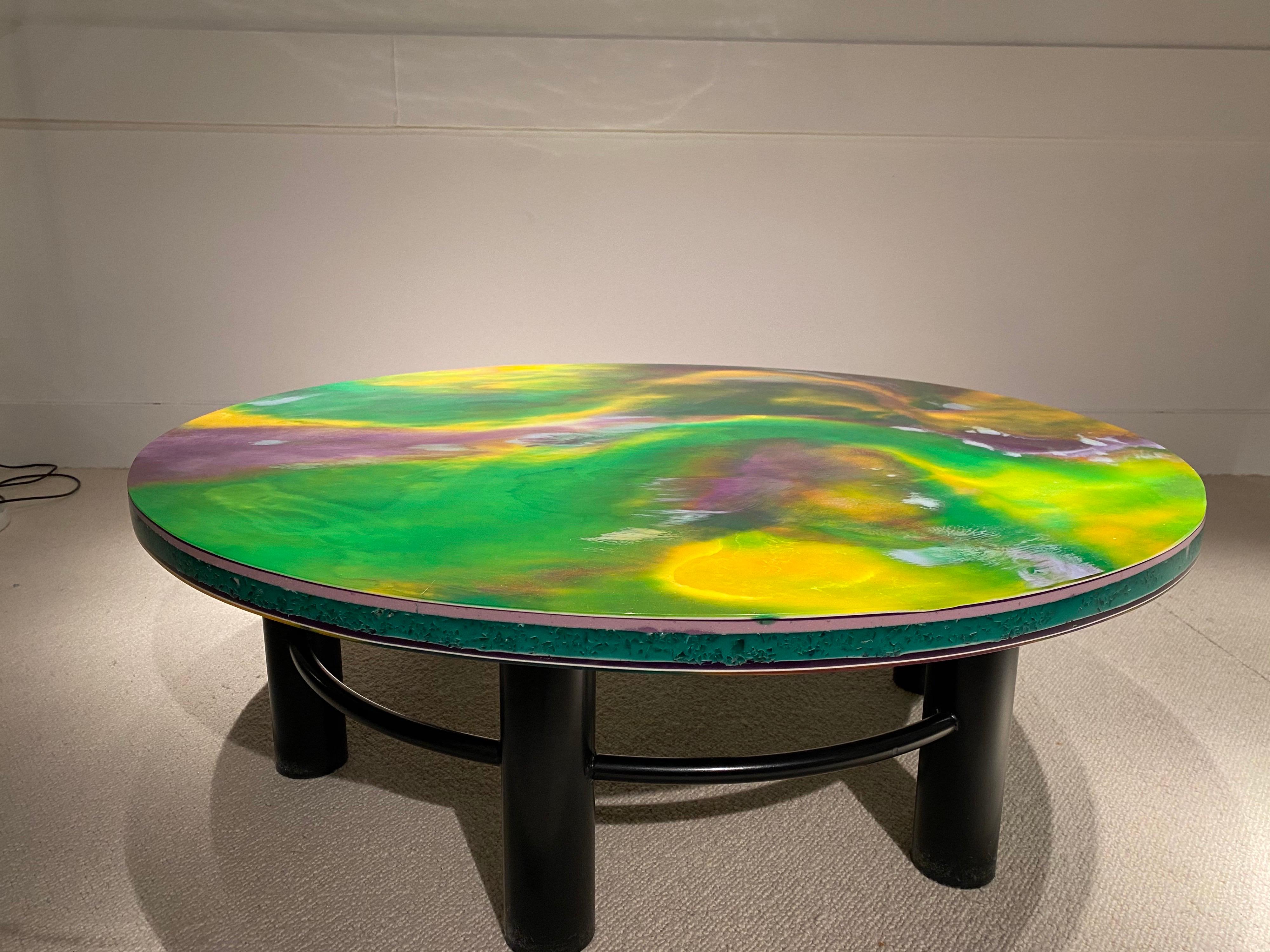 1970s Resin Coffee Table by Pierre Giraudon For Sale 11