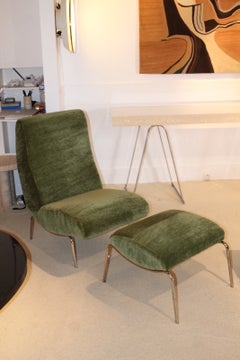 Green Ottoman Chair by Herberto Carboni