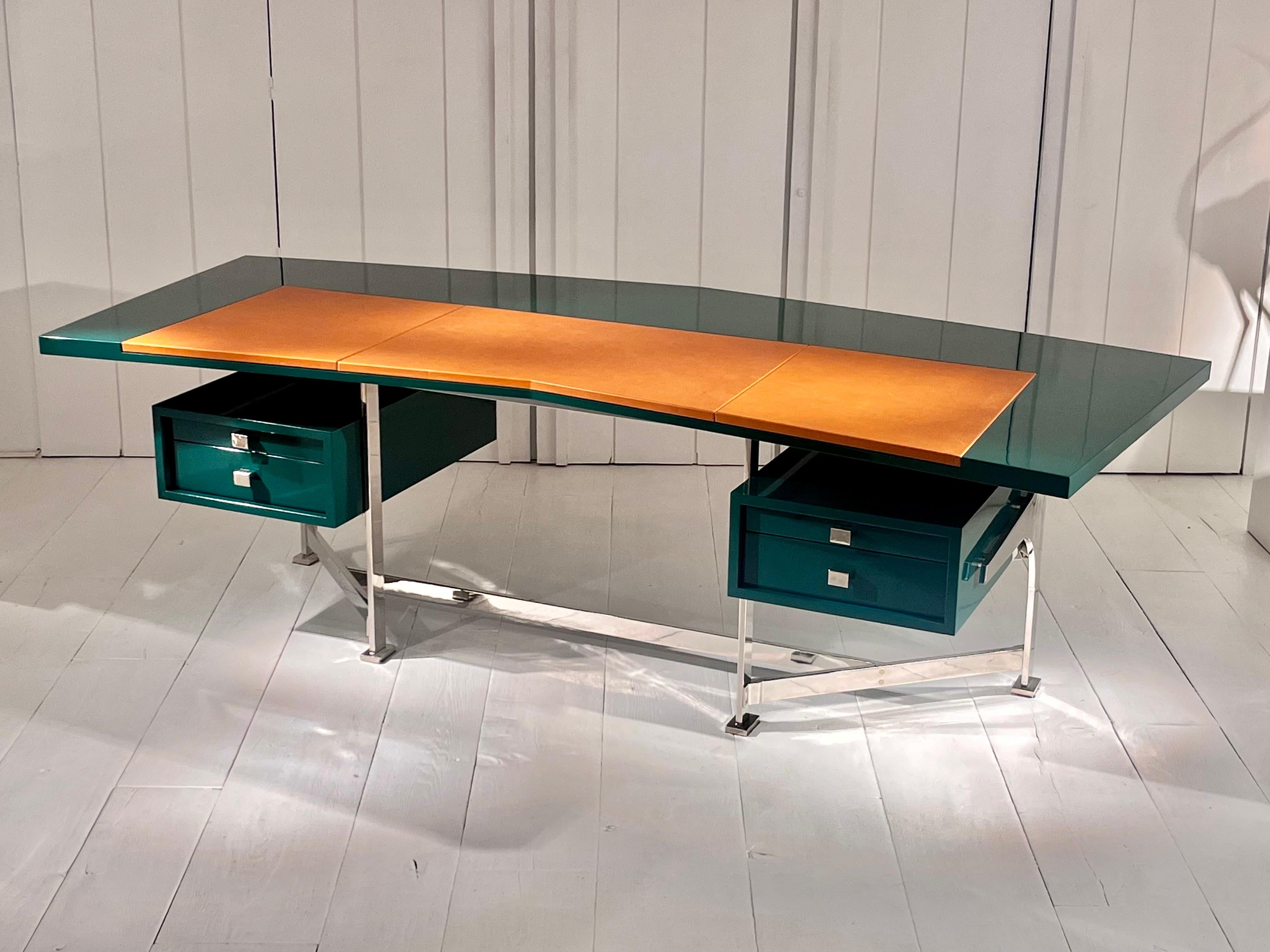1960s Desk by Maison Leleu  For Sale 1
