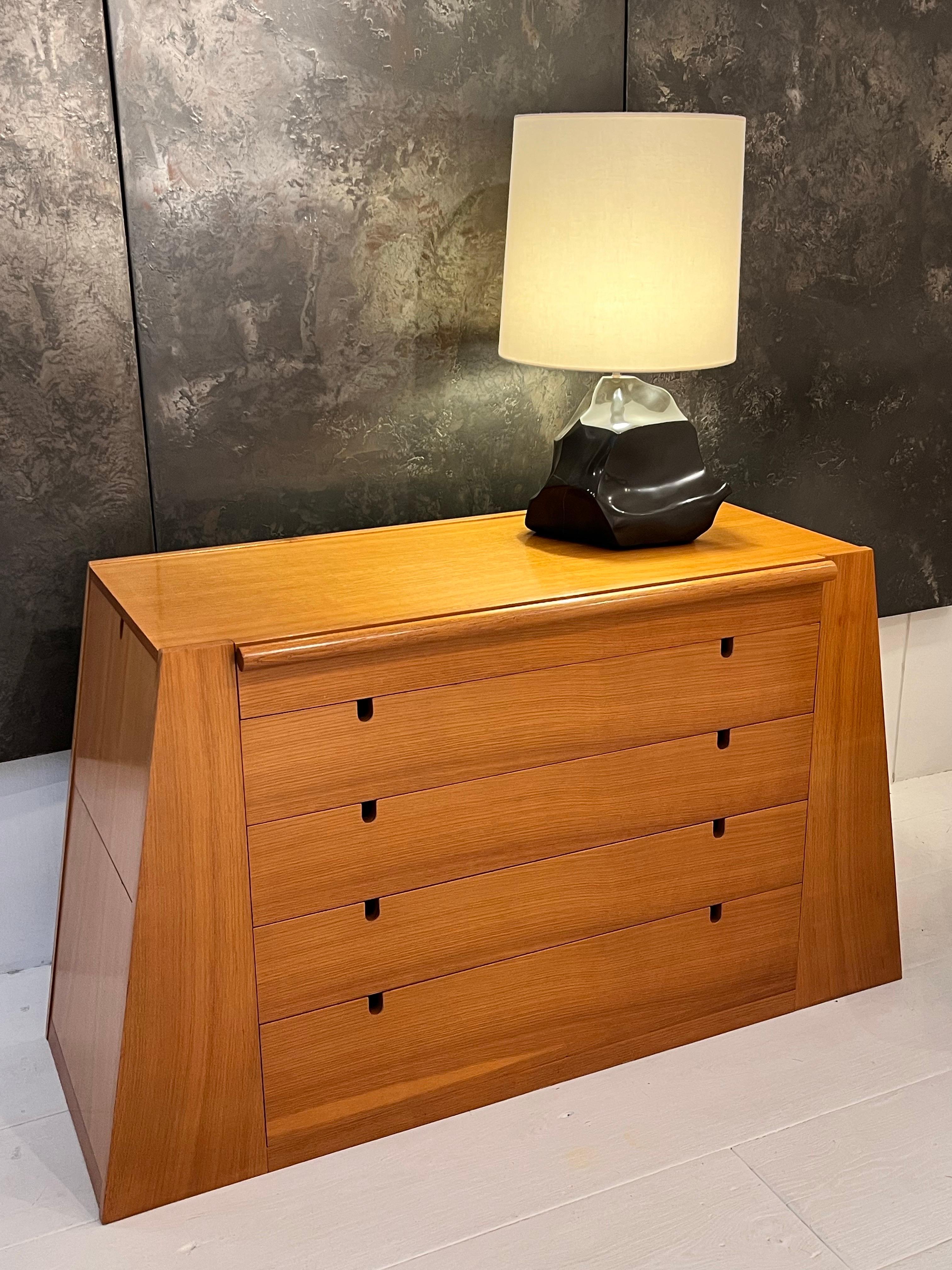 Commode italienne en placage d'Oak Oak - Italie, vers 1980 7