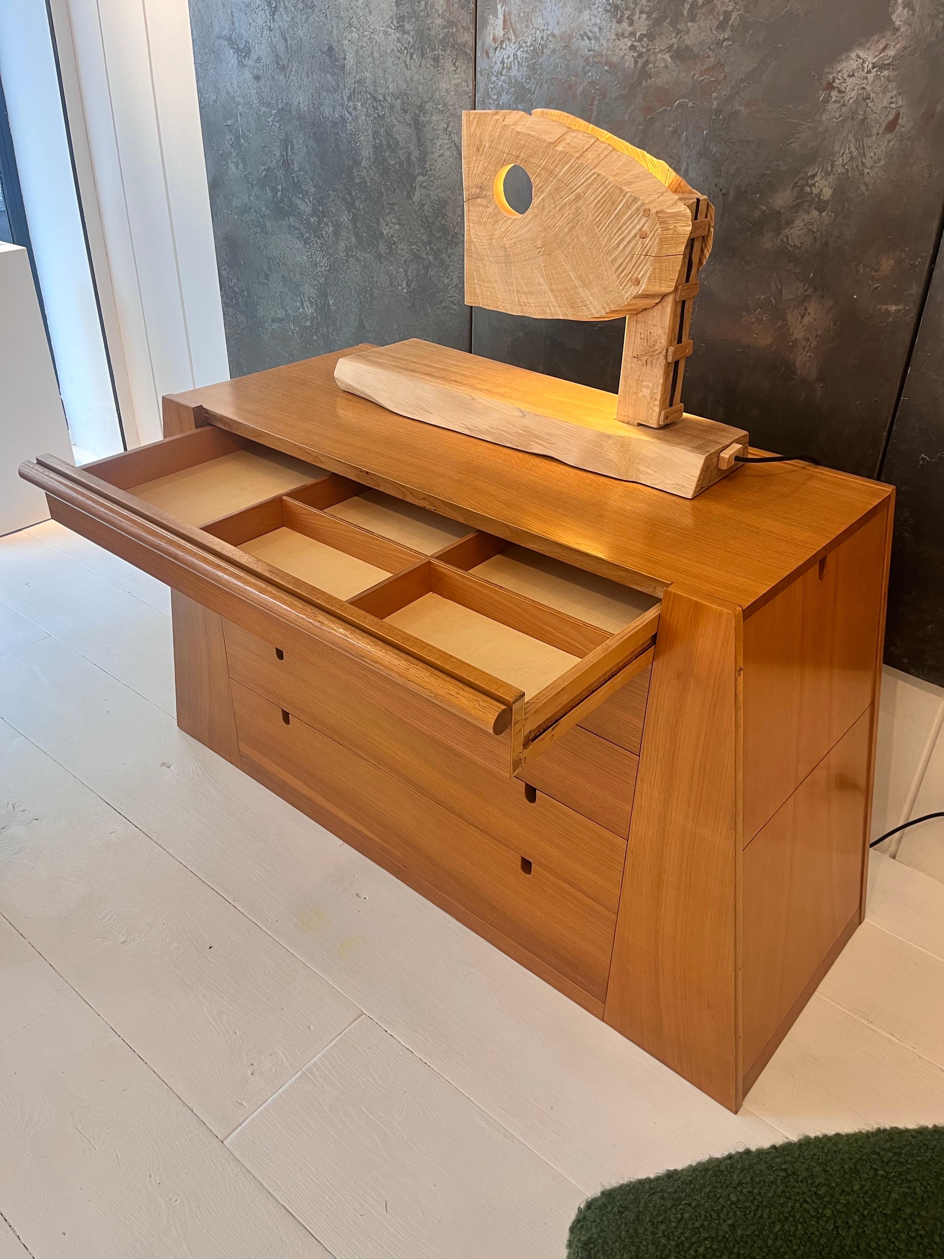 Commode italienne en placage d'Oak Oak - Italie, vers 1980 8