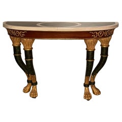 Pair of Sicilians Consoles Made of Wood with Gilding and Stucco, 19th Century